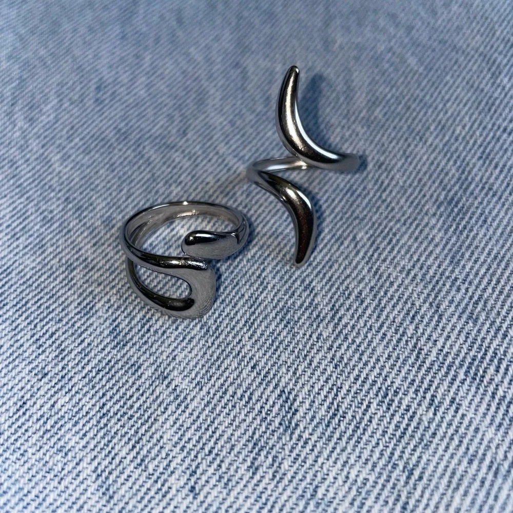Silver Asymmetrical Ring | 18K Gold-Plated